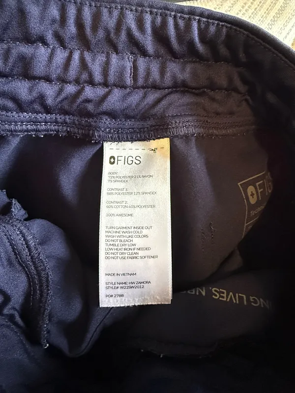 FIGS Zamora Scrub Pants Jogger Women’s Navy Medium - Image 5
