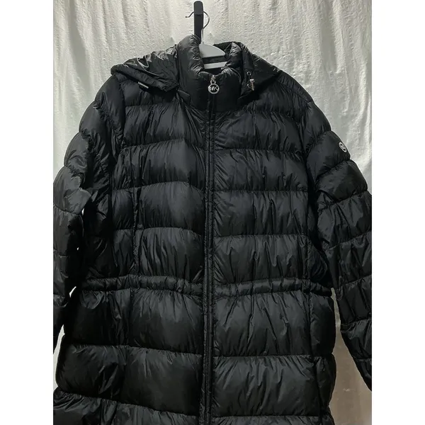 MICHAEL Michael Kors Women XXL Black Packable Down Puffer Coat Hooded - Image 2