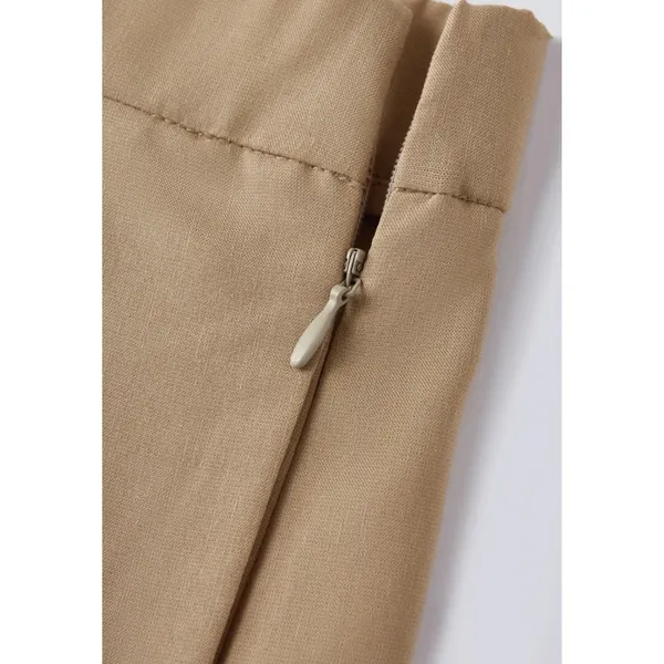 OGLmove Women Casual Daily Regular Fit Mid Rise Shorts Khaki Brown Size M - Image 6