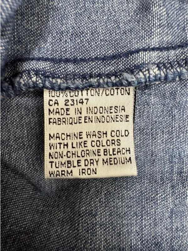 Talbots Petite Small Blue Denim Front Buttons - Image 5
