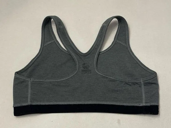 Nike Pro Dri-Fit Sports Bra Size L Gray/Black - Image 5
