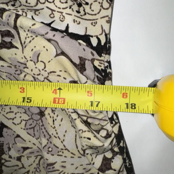 Cato Womens Blouse Shirt Wrap V Neck Sexy Slim Fit Floral Top Career Work- Sz L‎ - Image 7