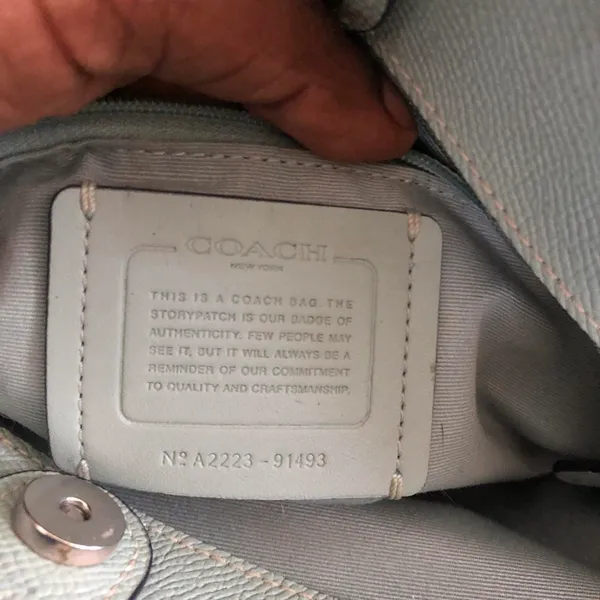Coach Lillie Carryall Light Pastel Blue Satchel Hand bag Purse A2223 - 91493 - Image 4