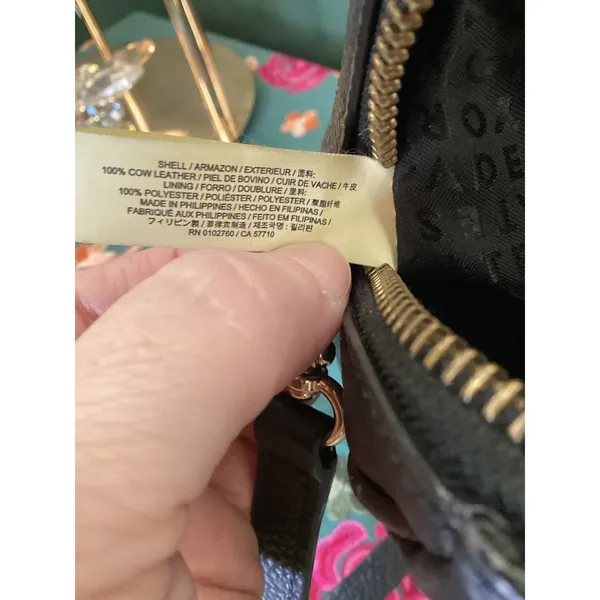 Kate Spade Black Pebbled Leather Satchel Crossbody Bag‎ Gold Hardware PXRU5510 - Image 7