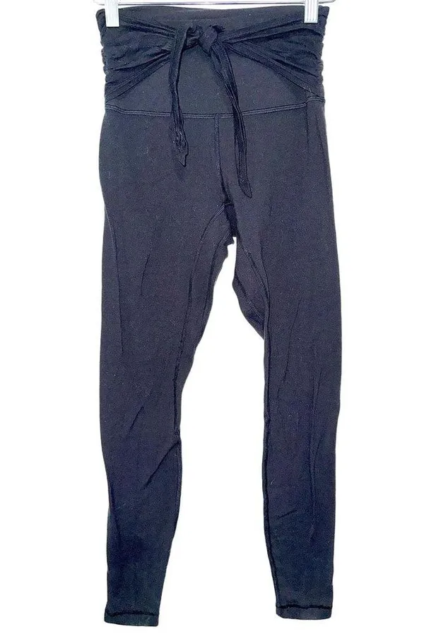 Lululemon Align Pant 28" Wrap Waist Black High Waisted Leggings Pants Size 4 - Image 6