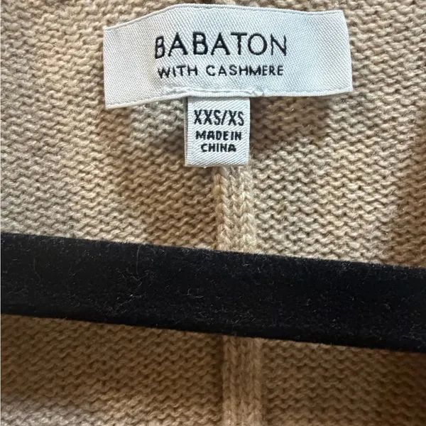 Aritzia Babaton Cashmere/ Wool Cape Cardigan Oversize XXS/XS/S Tan - Image 6