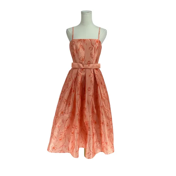 New! Hutch Floral Satin Midi Dress Fit‎ & Flare Size Small - Image 4