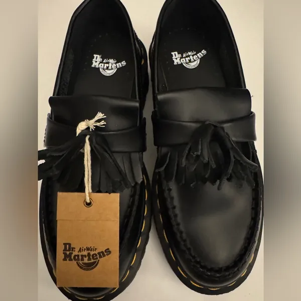 Dr. Martens Black Leather Tassel Loafers NEW WITHOUT BOX - Image 6
