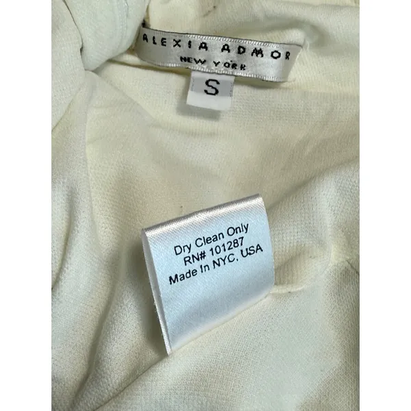 Alexia Admor New York Cream Black‎ Strapless Dress Small Patterned - Image 7