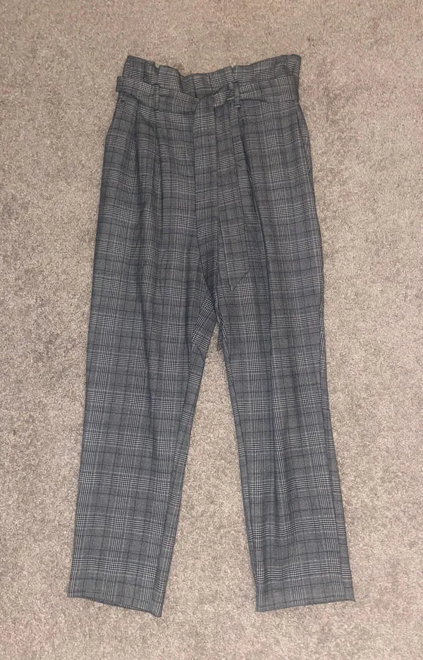 H&M Plaid Trousers with Belt - Image 6
