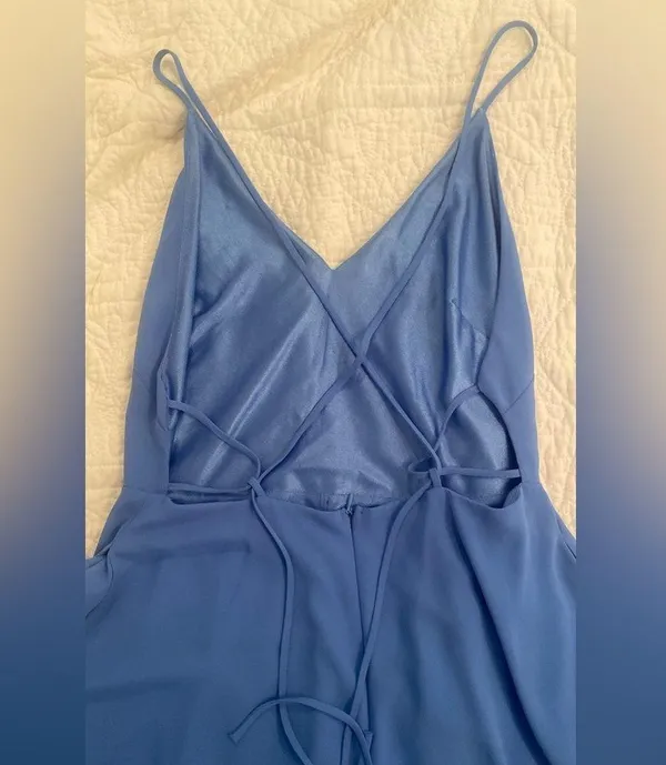 Blush Formal light blue romper - Image 4