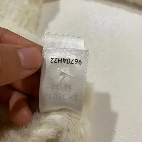 Aeropostale Fuzzy Cropped Cardigan XS Cream Soft Girl Cozy Sweater - Image 9