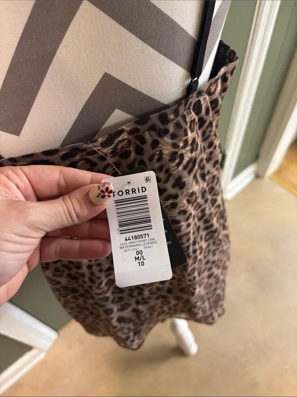 torrid Leopard-Print Chemise with Black Lace Trim - Image 3
