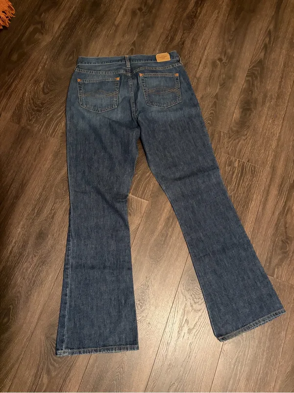 Vtg Abercrombie & Fitch Women's Medium-Dark Blue Flared Jeans 10T - Image 3