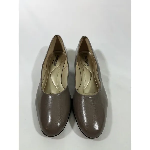 Hush Puppies Women's‎ Taupe Leather Slip On Block Heel Pumps Shoes 9M - Image 3
