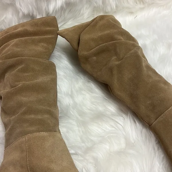 Steve Madden Haimi Suede Boots.‎ Women's Size 6.5M, Tan NEW MSRP $170 B65 - Image 11