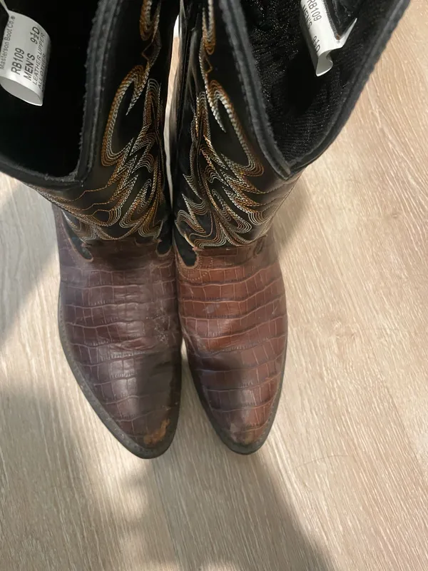 Cowboy boots Brown Size 9.5 - Image 2