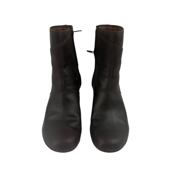 *Merrell Emma Boots Womens 6 Brown Brunette Leather Comfort Mid Calf Zip Winter - Image 2