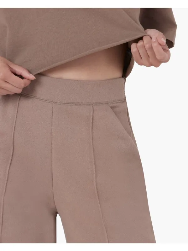 Tkees Sweatpants Size Small Earthen Wide Leg Raw Hem Pintuck‎ Terry Quiet Luxury - Image 12