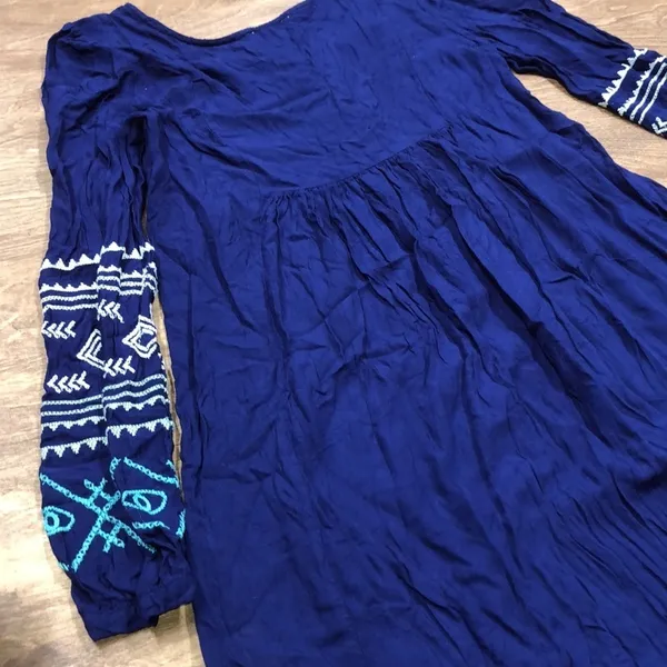 Patrons of Peace small blue boho embroidered top - Image 8