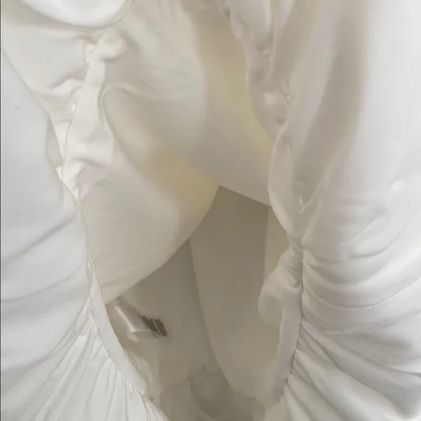 Dress The Population Mira Dress Ruffled‎ Hem Ivory Size M - Image 10