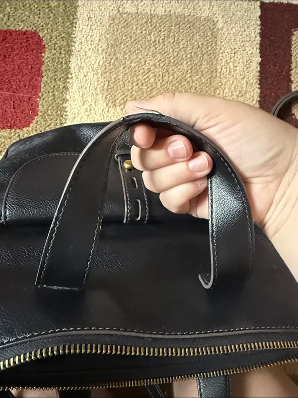 Fossil Black Leather  Backpack - Image 5