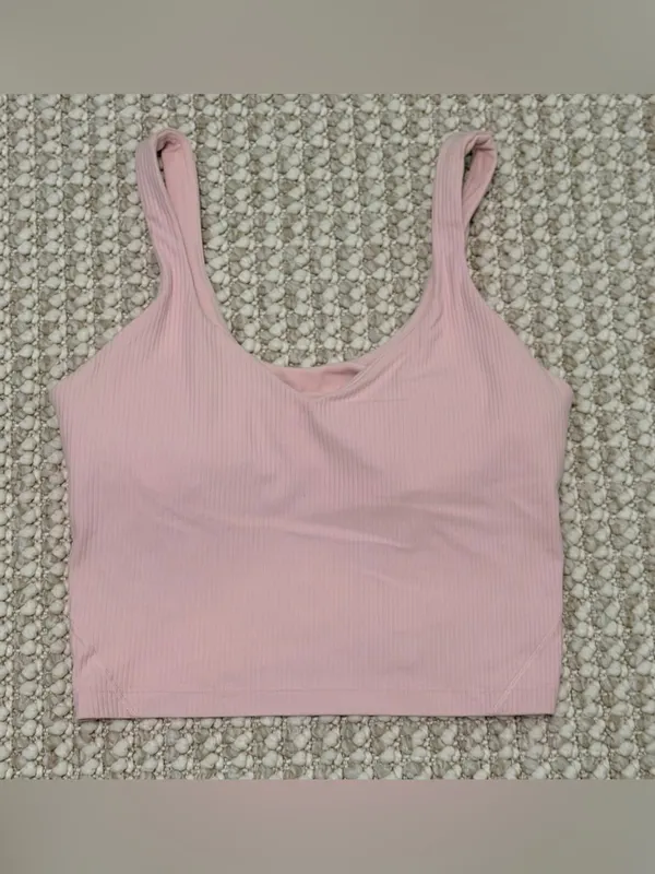 lululemon Pink Align Ribbed Tank Top size 8 - Image 3