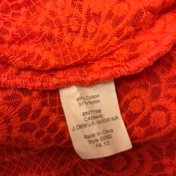 J. Crew Factory Scalloped Lace Shirt Top Size Small - Image 7