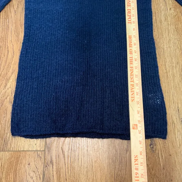 NEW‎ John Galt PacSun Navy Blue Mohair Wool Blend Off the Shoulder Sweater S/M - Image 4