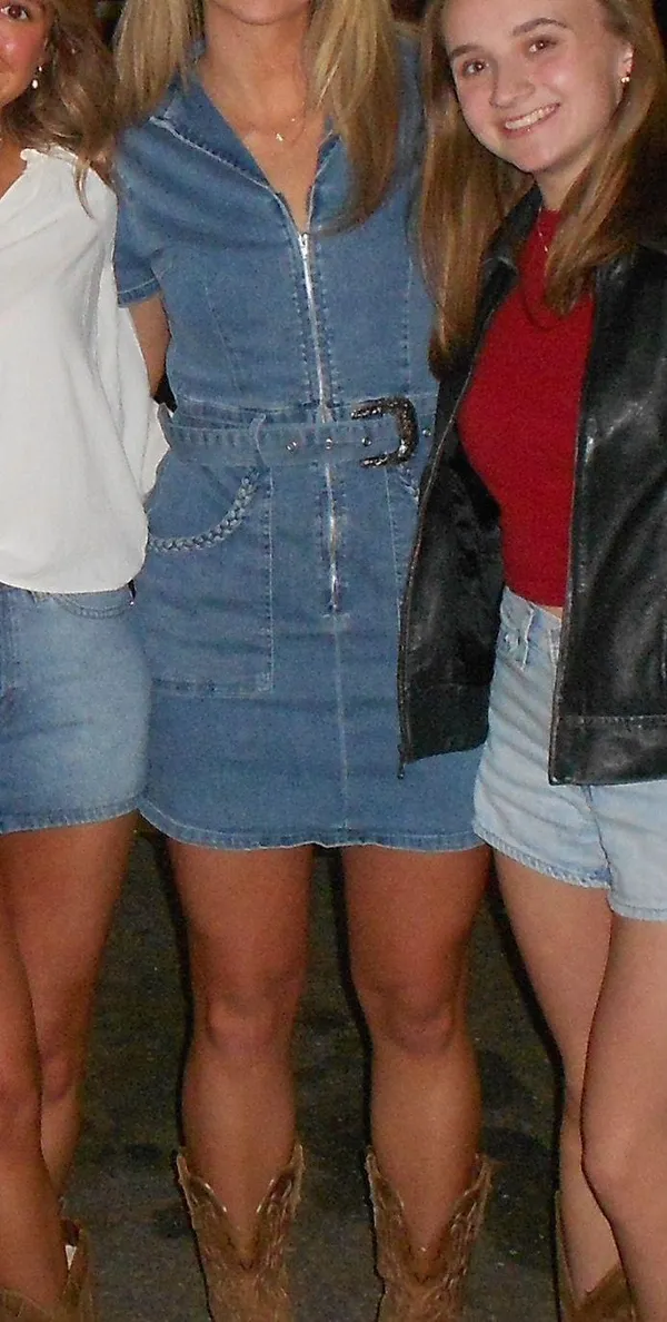 Impressions Denim Buckle Dress - Image 2