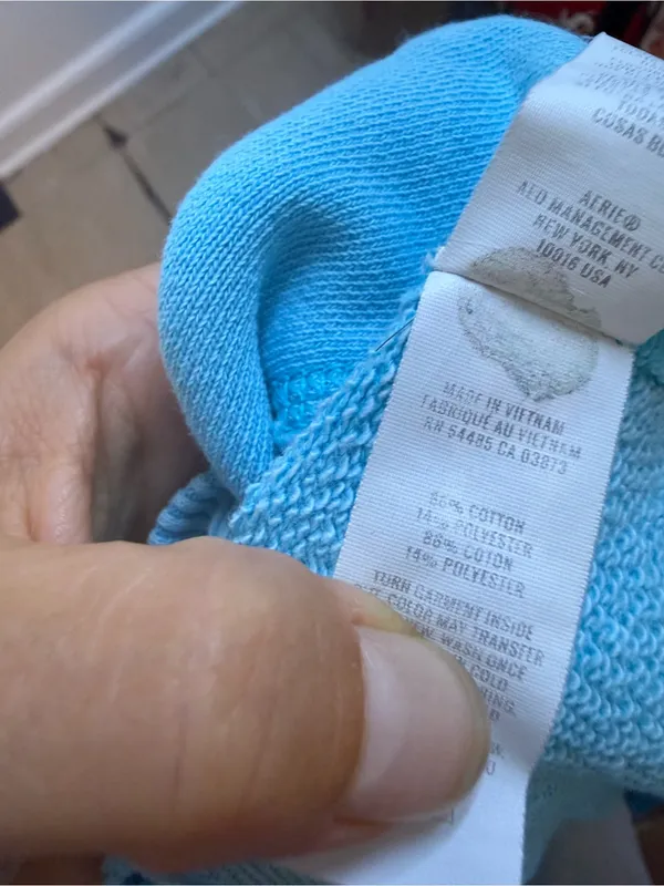 Aerie Sky Blue Oversized V-Neck Sweatshirt - Image 5
