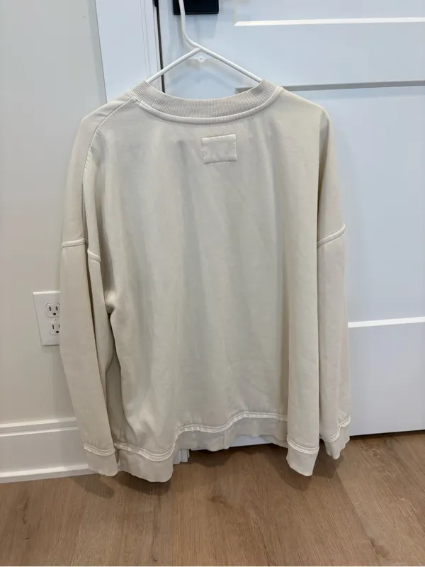 Natural Reflections Cream Oversized Pocket Pullover Size XL - Image 5