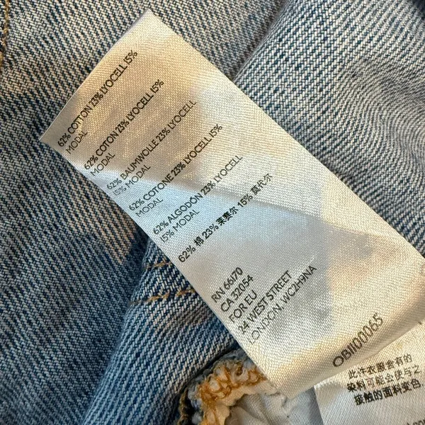 We the Free People 27 tapered cropped distressed button fly jean J2 2728 - Image 9