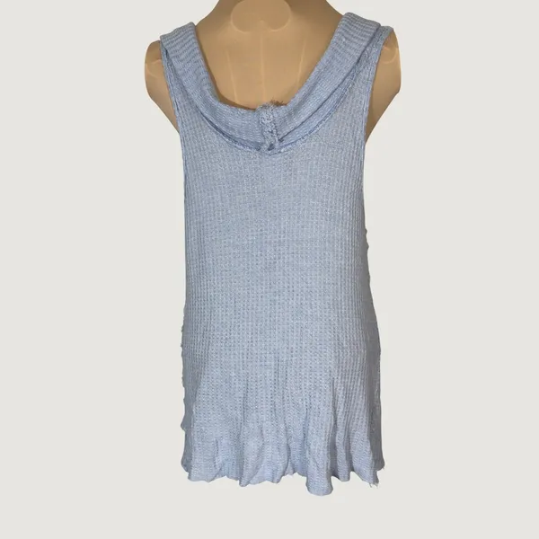 3131 | We The Free Free People Waffle Knit Flowy Tank Top Blue Women S - Image 2