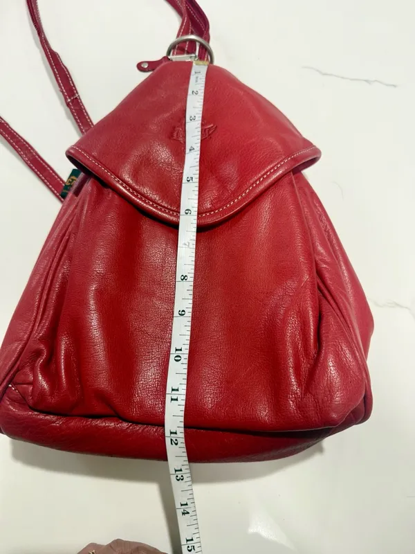 Canyon Outback Red Leather Shoulder Bag Convertible Backpack Louisville Cardinal - Image 13