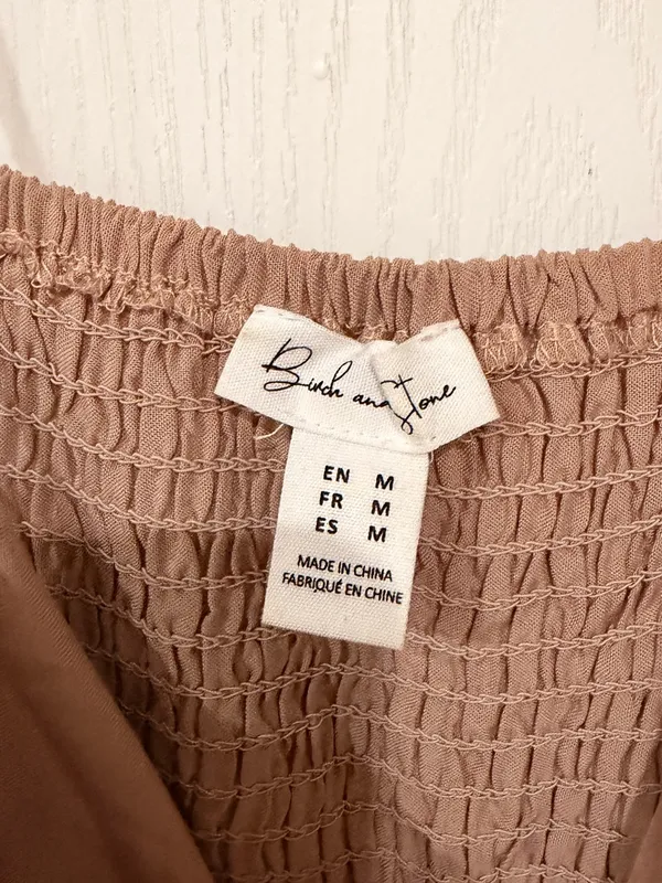 Birch and Stone Spaghetti Strap Boho Dress in Tan - Image 3