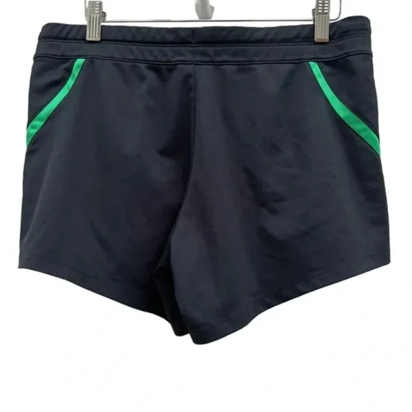 Nike Dri Fit Training Running Shorts Black Neon Green Logo Women’s‎ Size Medium‌ - Image 2