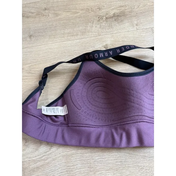 EUC Under Armour Women Sports Bra Purple Fitted Wireless Racerback size XS - Image 9