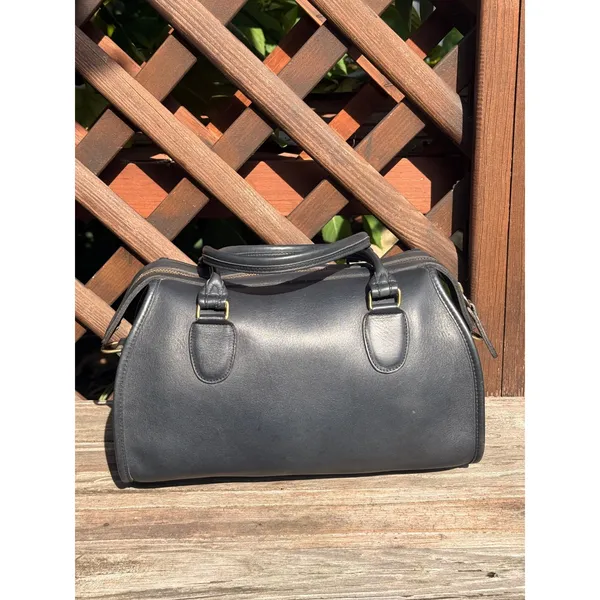 Coach Vintage Broadway Satchel Navy Blue Speedy Leather - Image 3