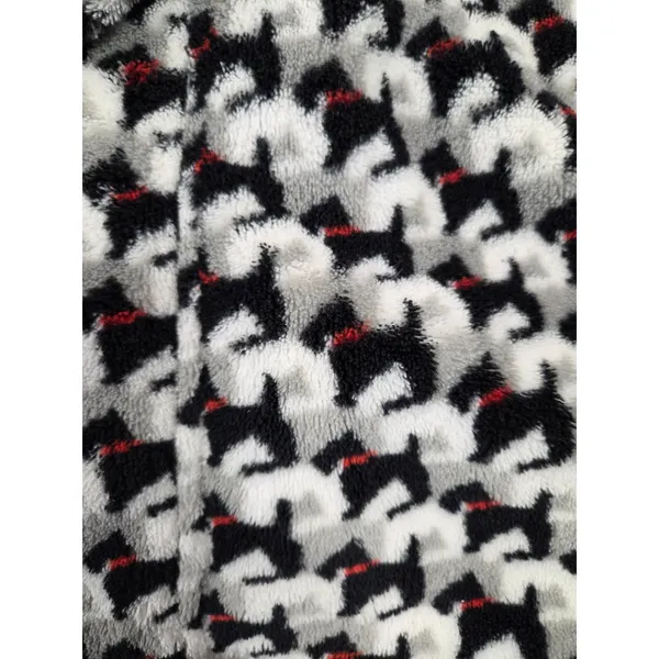 Vera Bradley Scottie Schnauzer DOG Hooded Plush Robe Tie Closure 2 Pockets S/M - Image 2