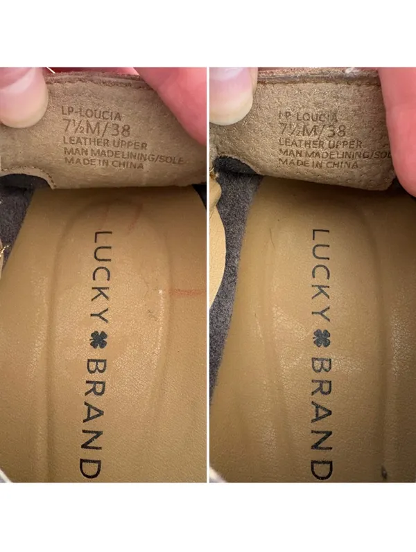 Lucky Brand Loucia Gray Suede Leopard White Midsole Lace Up Sneaker 7.5 $80 - Image 8