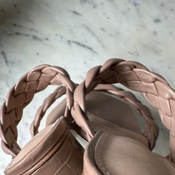 Women's Nude Braided Heels Tan Size 6.5 - Image 7