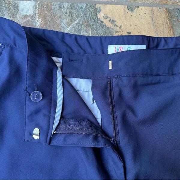 Lillie Green Women's Bermuda Golf Shorts Size 14 Navy Blue - Image 3