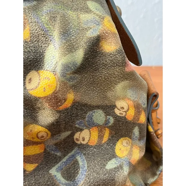 VTG Y2K Dooney & Bourke Bumble Bee Hobo Shoulder Bag Heart Charm Dust Bag - Image 10