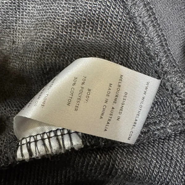 WILO the‎ label Pullover Quarter Zip Sweatshirt Medium Gray Casual Comfy Top - Image 6