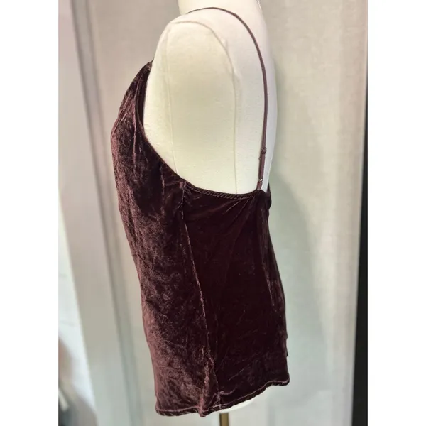 YFB Tank Top 90's Velvet Brown Y2K Size Med Boho Cowl Young Fabulous and Broke - Image 5