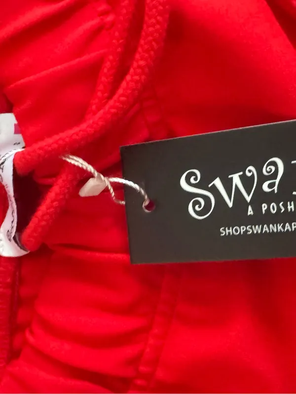 SWANK Red Cropped Jacket & Jogger Sweatpants Set - Image 10