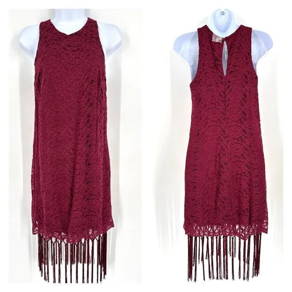 Lush Clothing NwT cocktail Lace‎ & Fringe Dress Small wedding party flapper costume - Image 2
