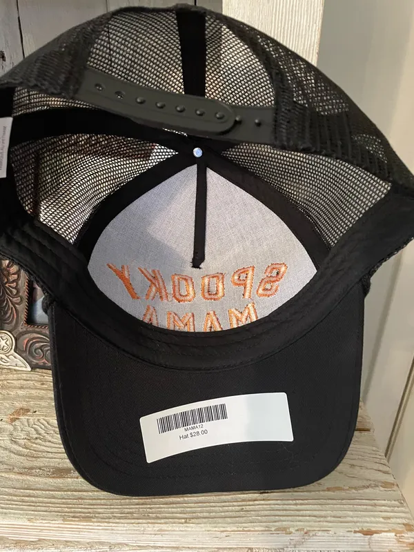 Spooky Mama Black Trucker Hat - Image 3