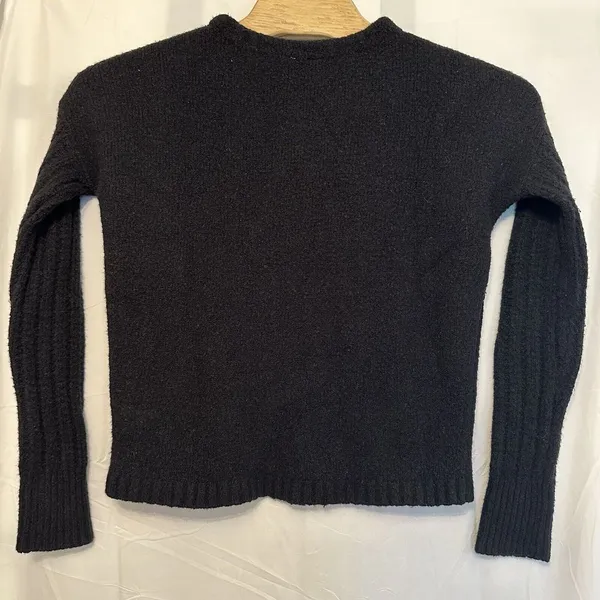 GAP Size Small Tall Black Round Neck Acrylic‎ Alpaca Wool Blend Knit Sweater - Image 2
